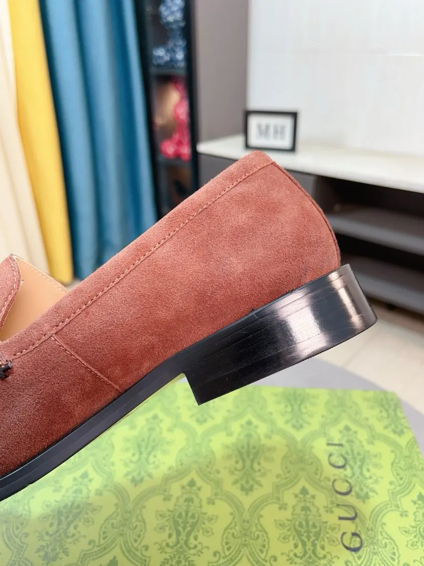 Men's Men's Shoes 💰520🌹🌹【GUCCI】The most popular classic Gucci leather shoes. Synchronized with the official website, the upper is made of Italian first-layer cowhide ➕cowhide lining, with unique brand and unique craftsmanship. Highlighting the hot style of the new year. Stop hesitating, stop wandering, get it now. Number: 38--44